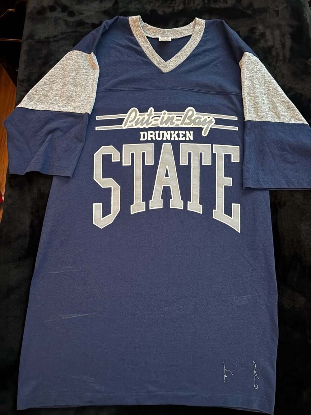 Vintage Collegiate Pacific Put-in-Bay Drunken State Jersey V-Neck T-Shirt